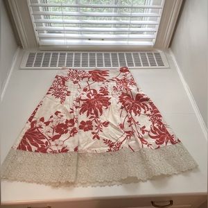 Ann Taylor Floral Print A-Line Skirt - Women’s 4